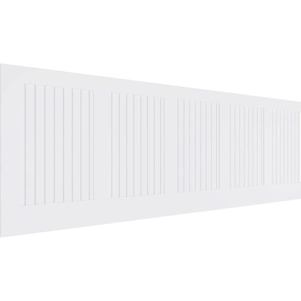 Ekena Millwork 32"H x 94 1/2"W Framed Beadboard PVC Wainscot Paneling Kit WPK32X94FBD - main